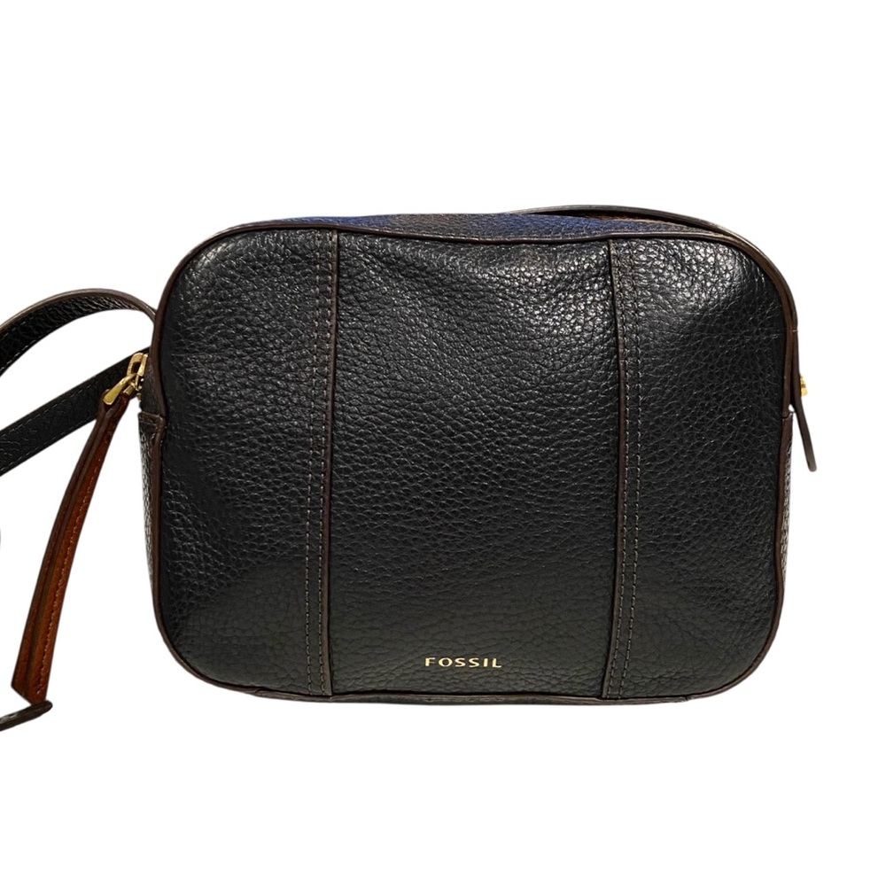 Fossil Black Leather Crossbody Bag - Picture 3 of 9